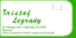 kristof legrady business card